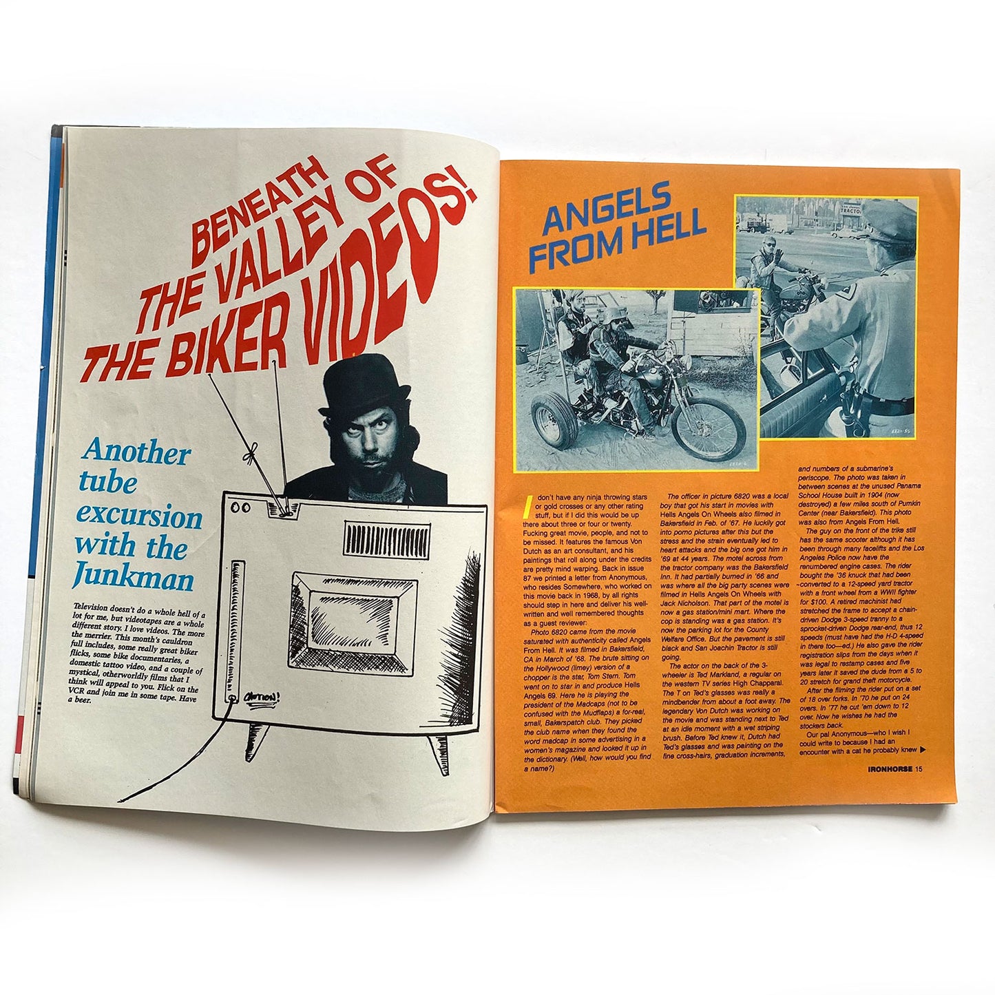 Iron Horse Magazine Issue 92, August 1990, nude centrefold