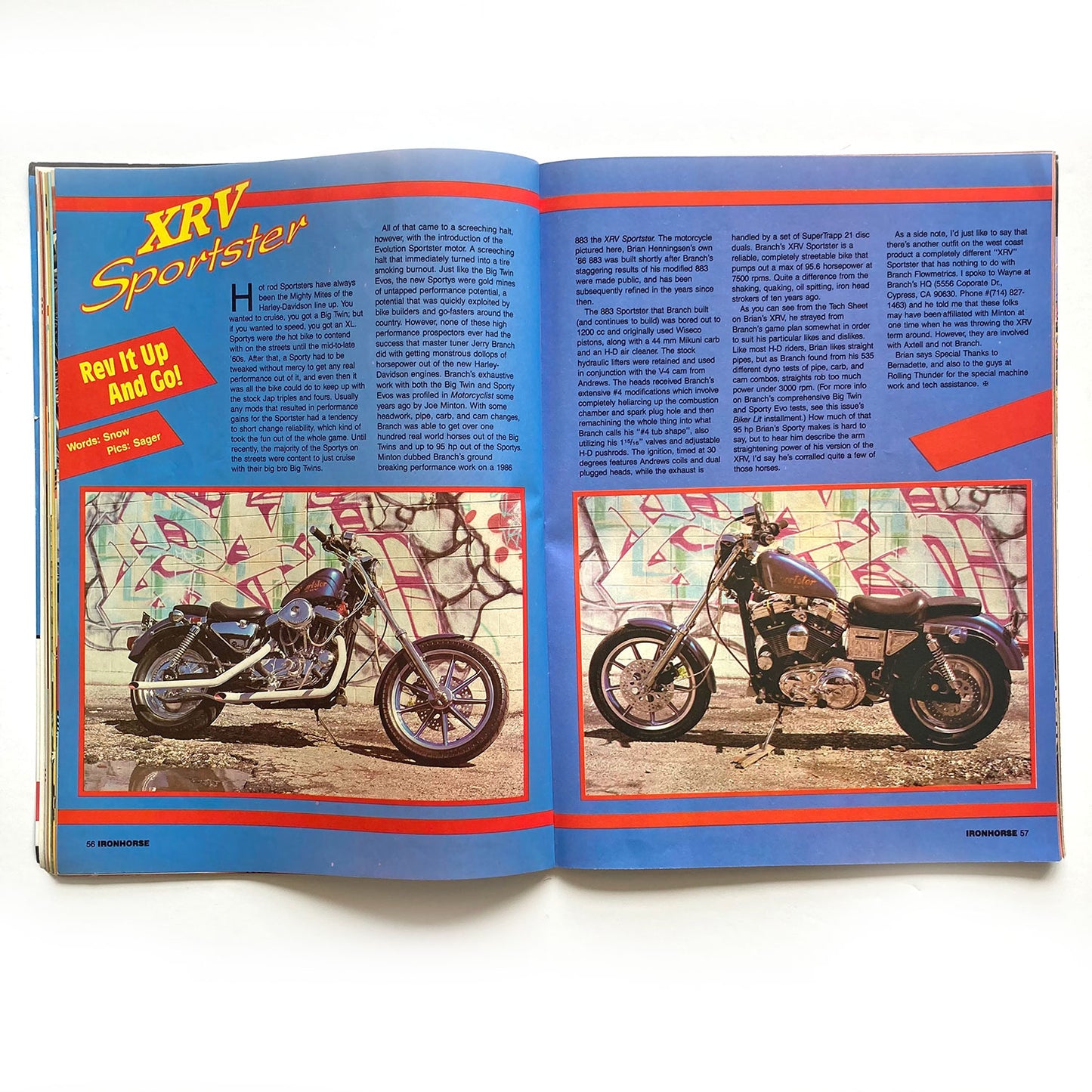 Iron Horse Magazine Issue 92, August 1990, nude centrefold