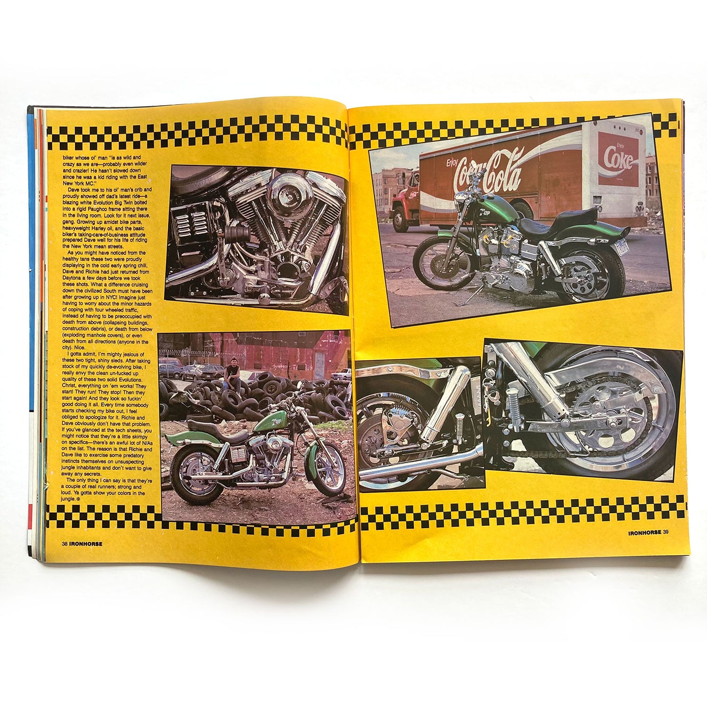 Iron Horse Magazine Issue 92, August 1990, nude centrefold