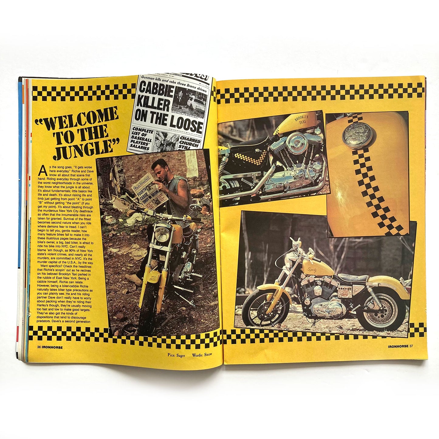 Iron Horse Magazine Issue 92, August 1990, nude centrefold