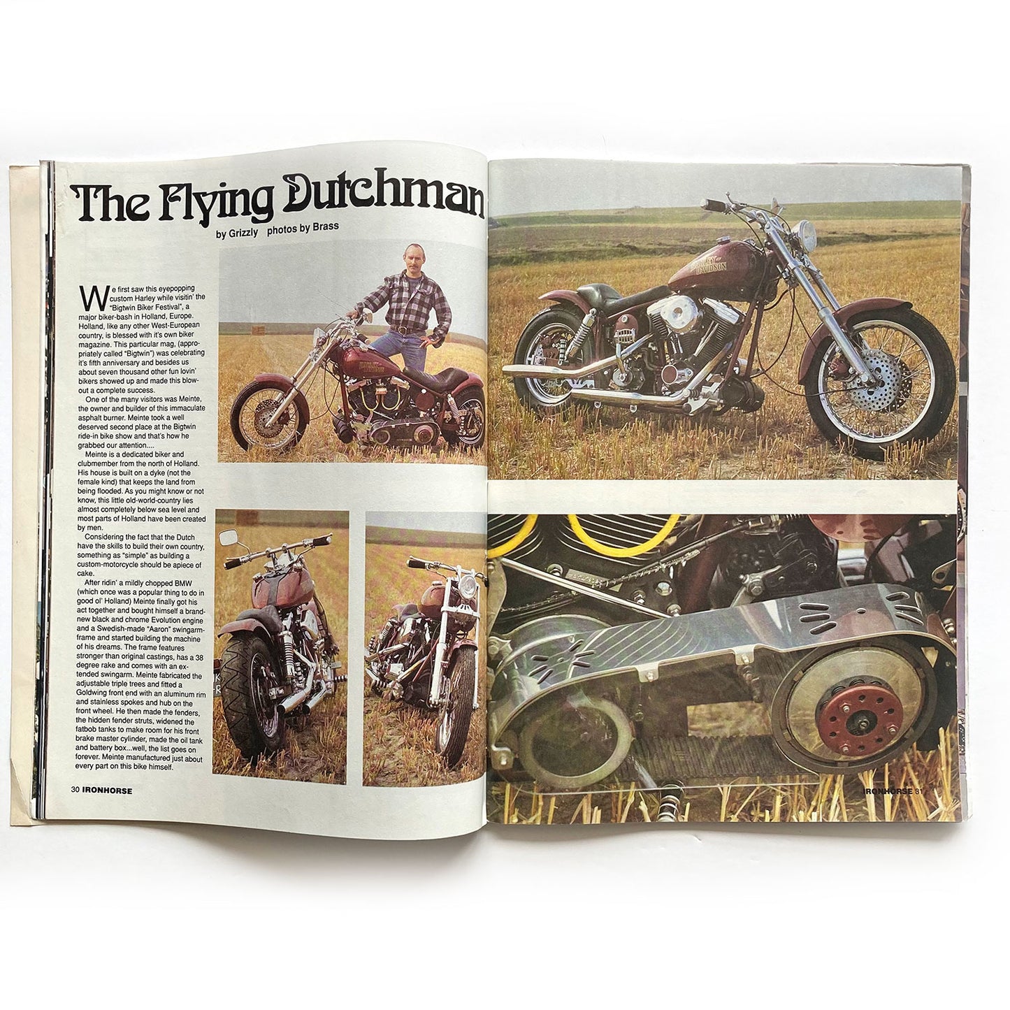 Iron Horse Magazine Issue 104, March 1992, nude centrefold