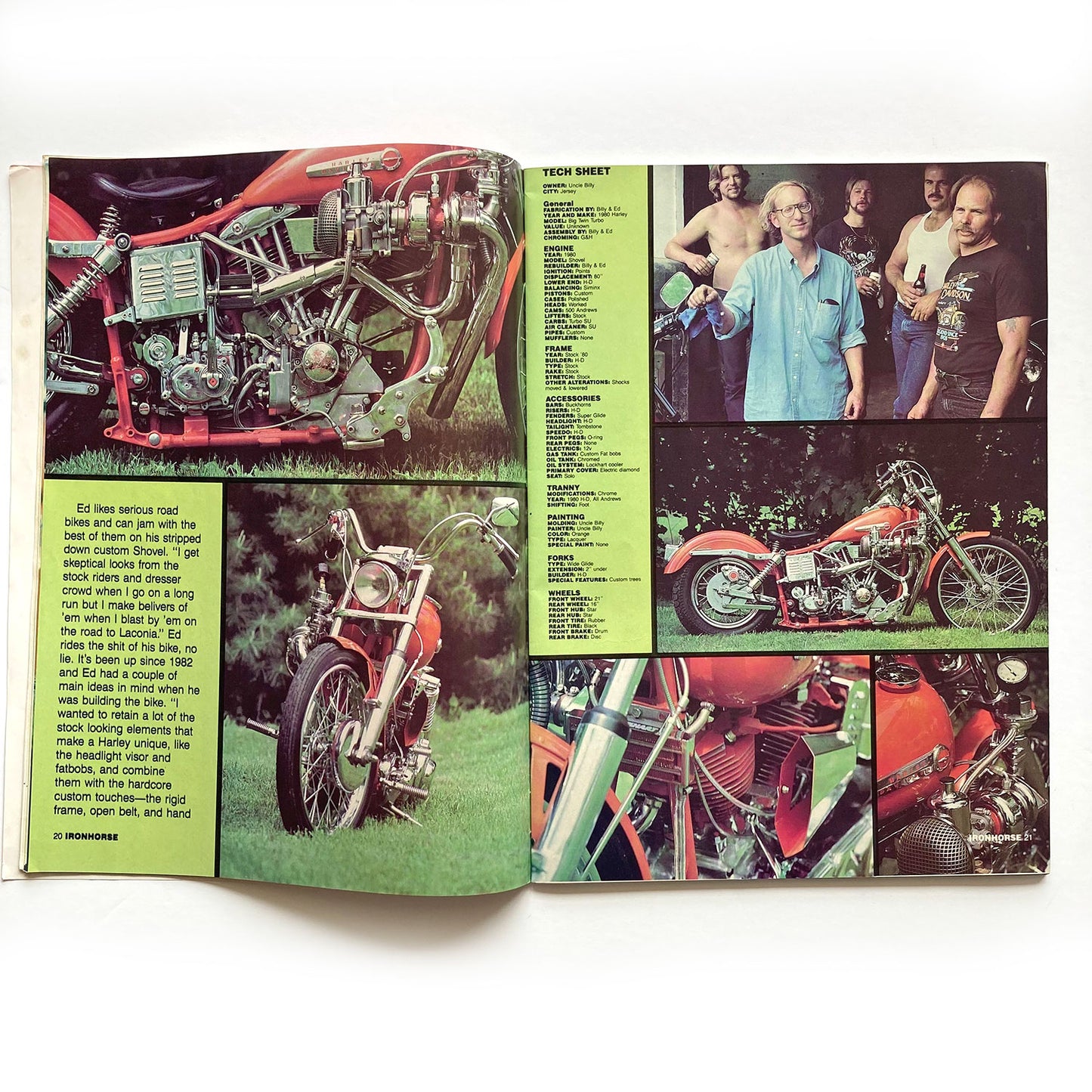 Iron Horse Magazine Issue 86, November 1989, nude centrefold
