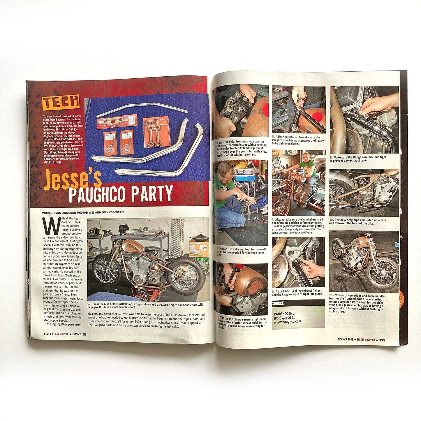 Street Chopper magazine, Summer 2008, Max Schaaf, Powerplant Choppers