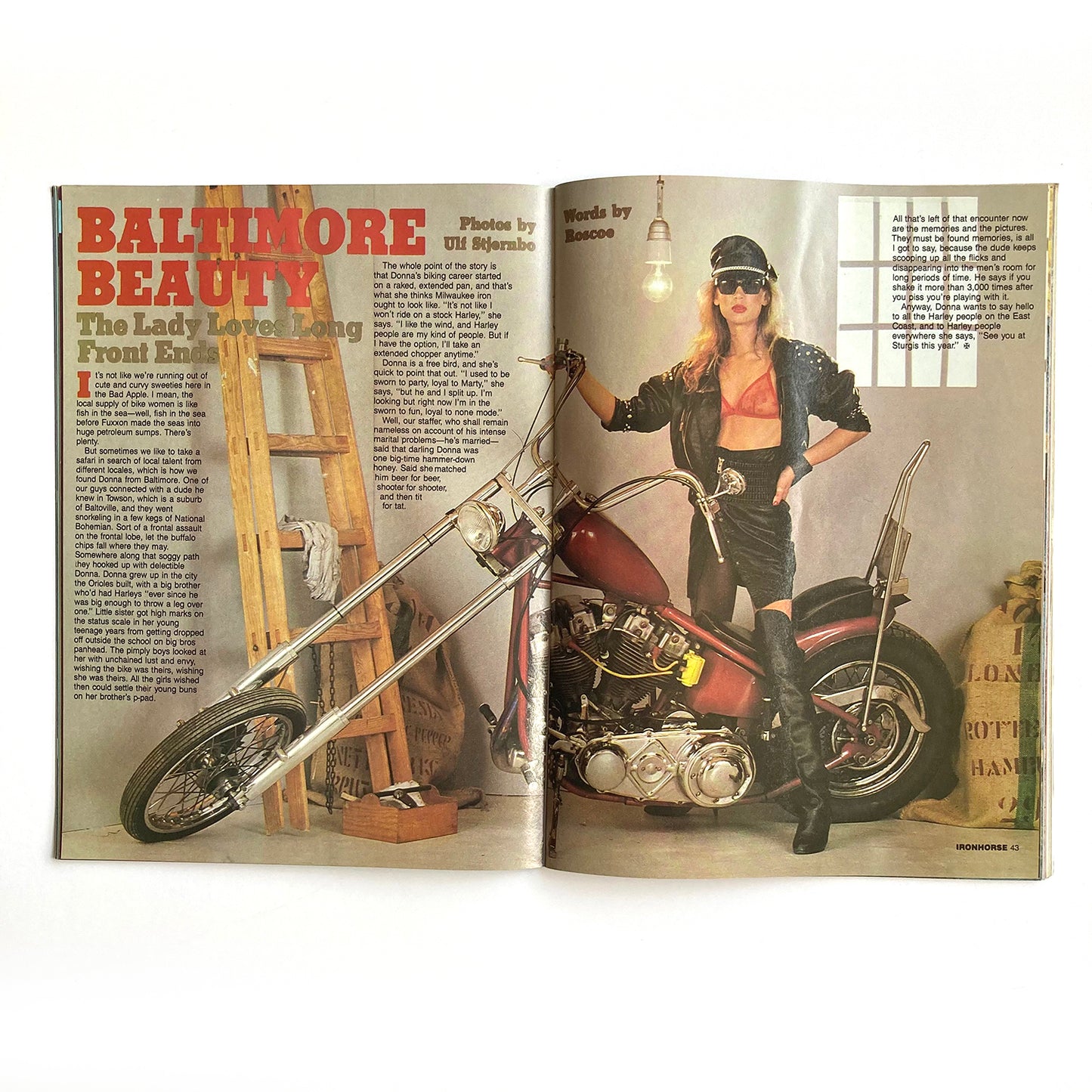 Iron Horse Magazine Issue 90, May 1990, nude centrefold