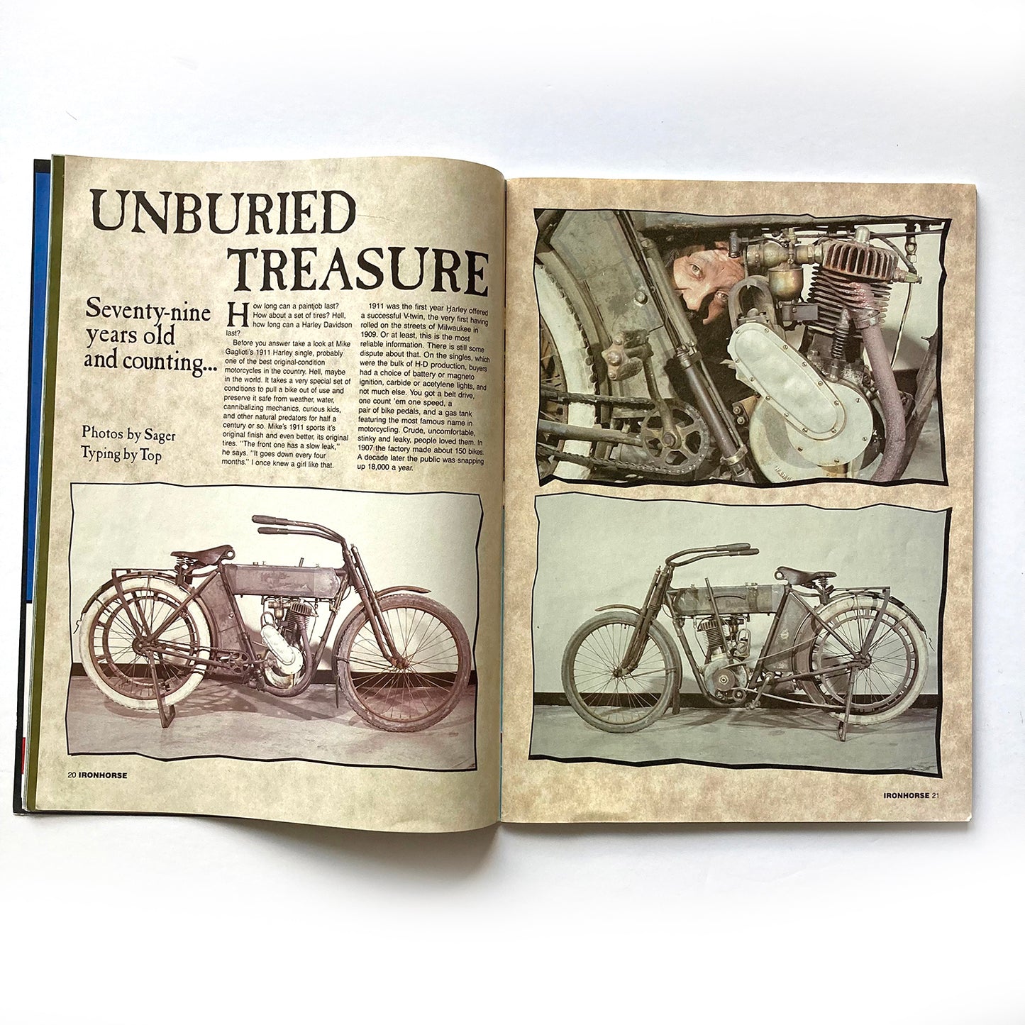 Iron Horse Magazine Issue 91, July 1990, nude centrefold