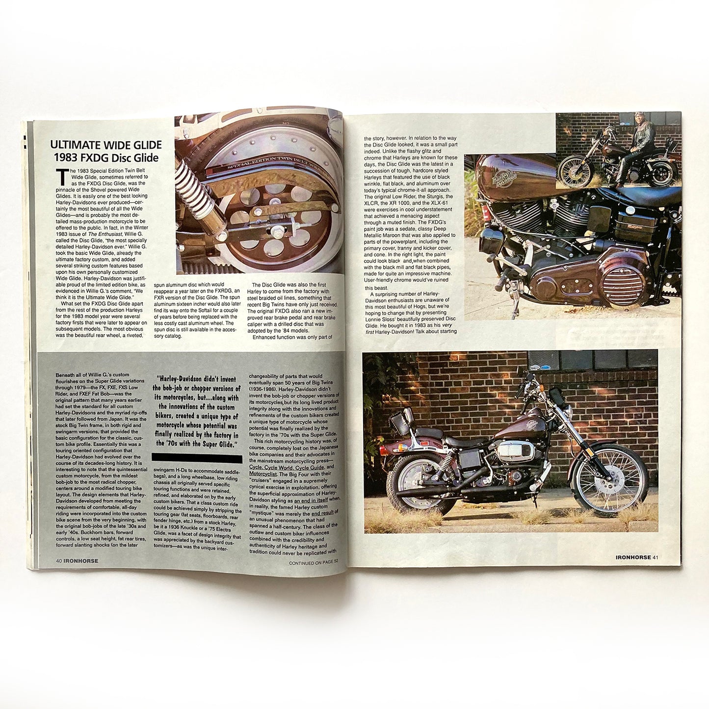 Iron Horse Magazine Issue 112, March 1993, nude centrefold