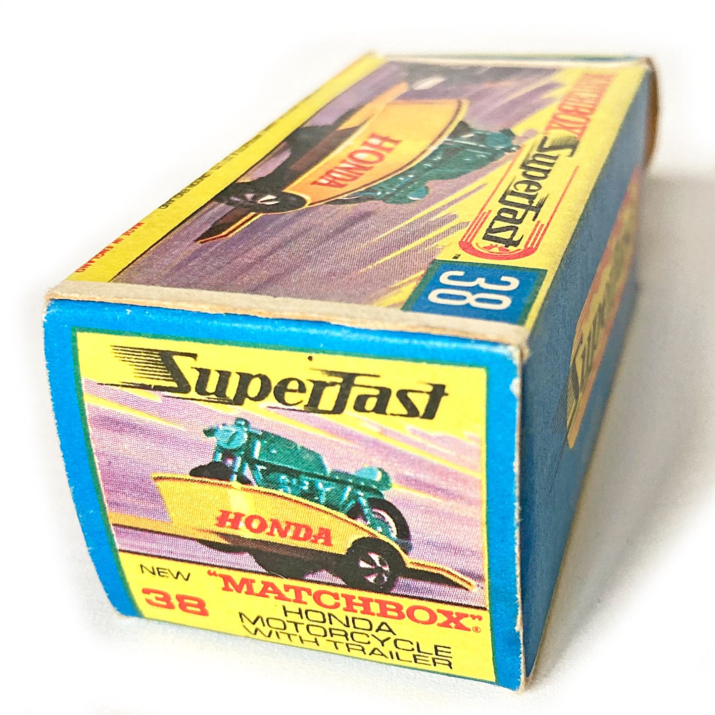 Matchbox Superfast Honda race bike and trailer, MB38, near mint, 1968