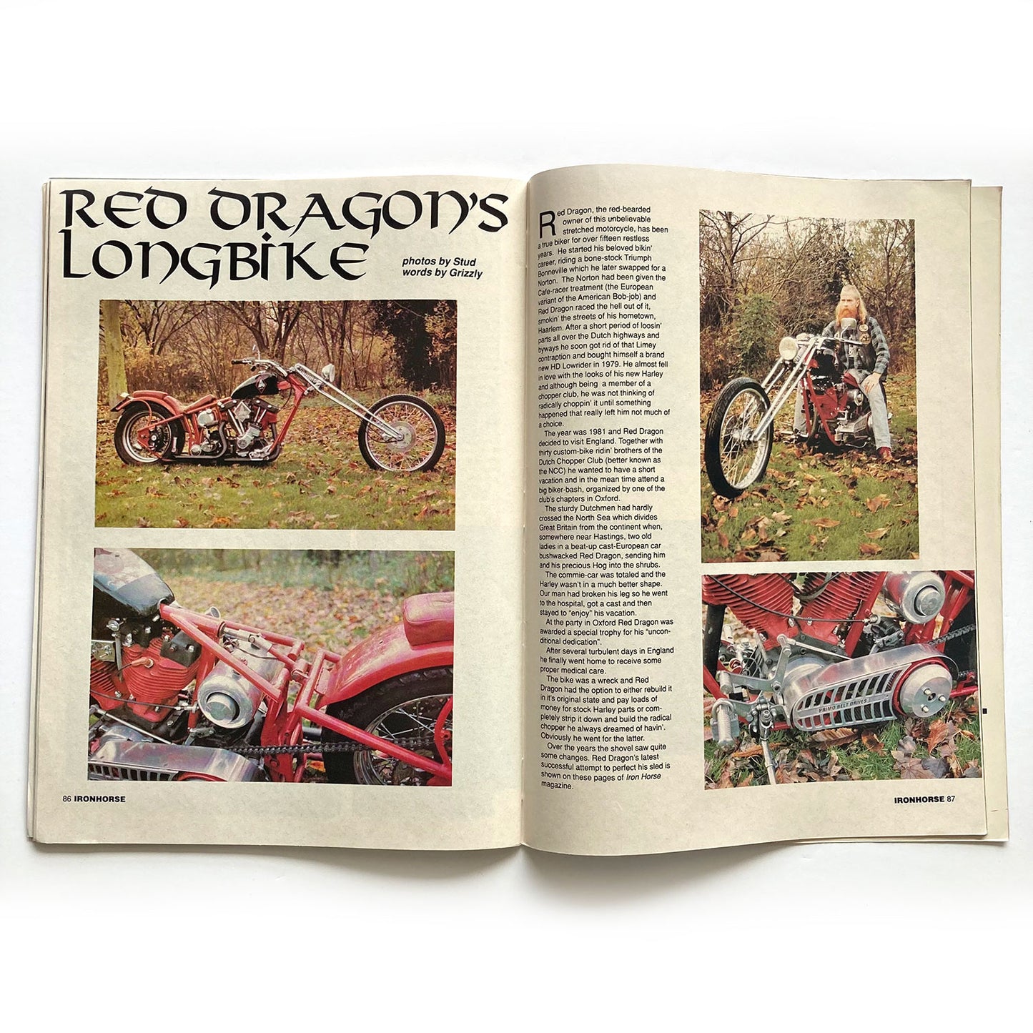 Iron Horse Magazine Issue 105, April 1992, nude centrefold