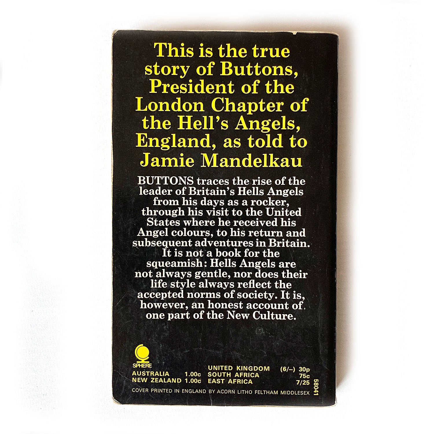 Buttons: The Making of a President by Jamie Mandelkau, First Edition Sphere paperback, 1971