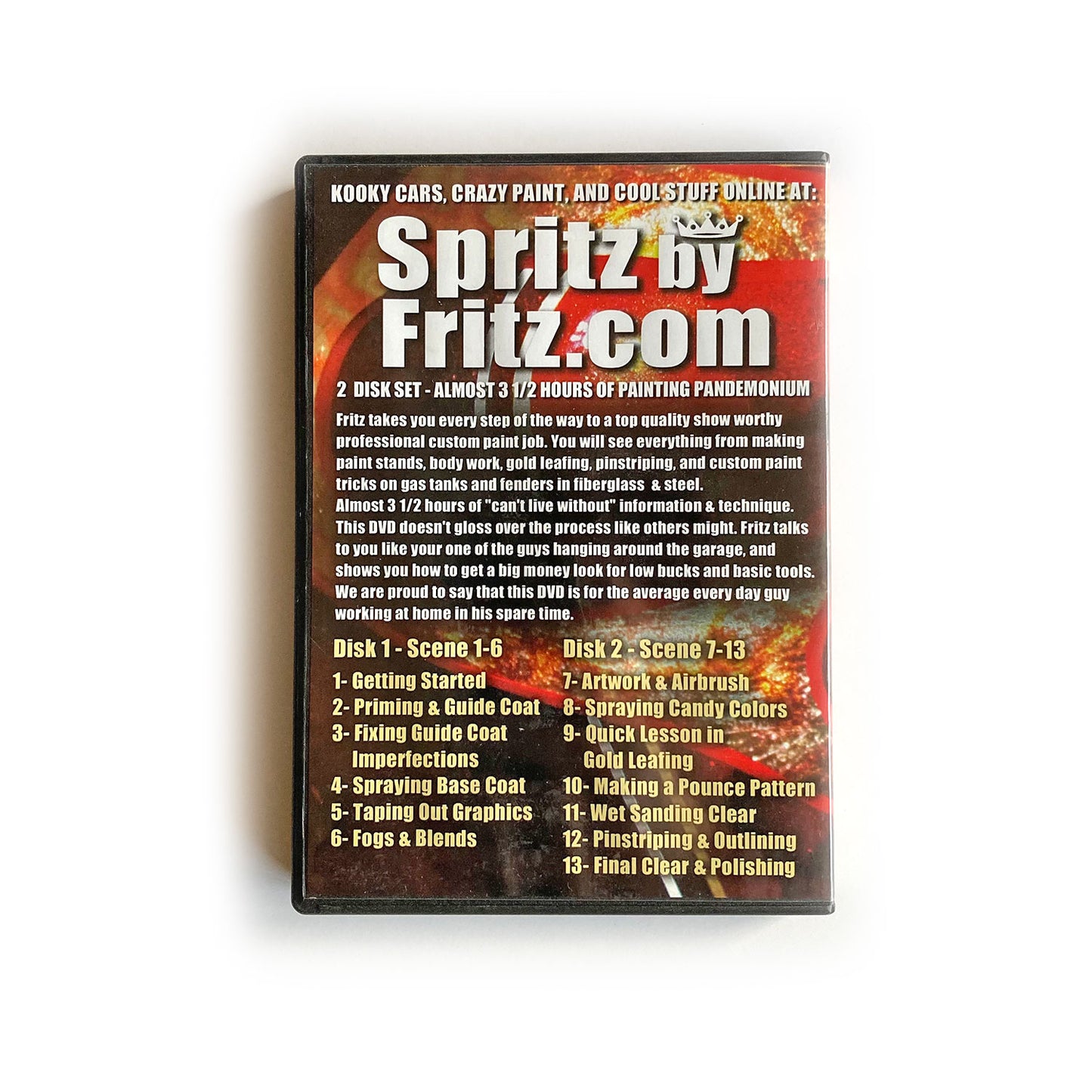 How To Paint Your Motorcycle at Home with Spritz by Fritz, 2 Disk DVD set, NOS