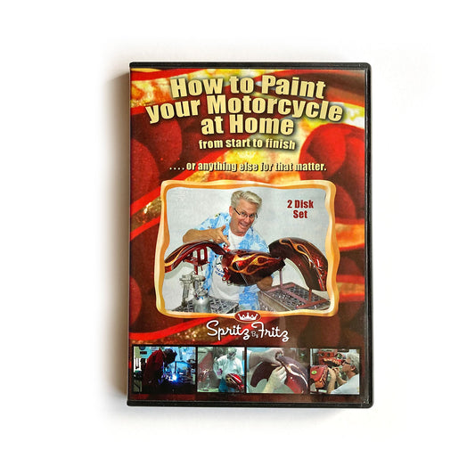 How To Paint Your Motorcycle at Home with Spritz by Fritz, 2 Disk DVD set, NOS