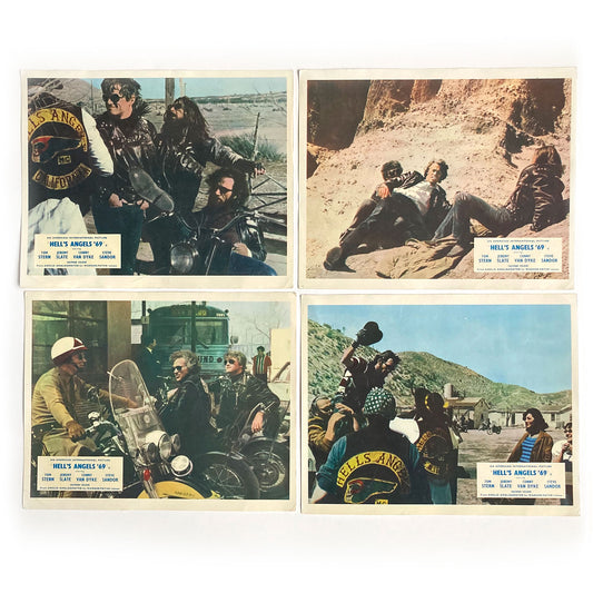 4 Original Hell's Angels '69 Movie Lobby Cards