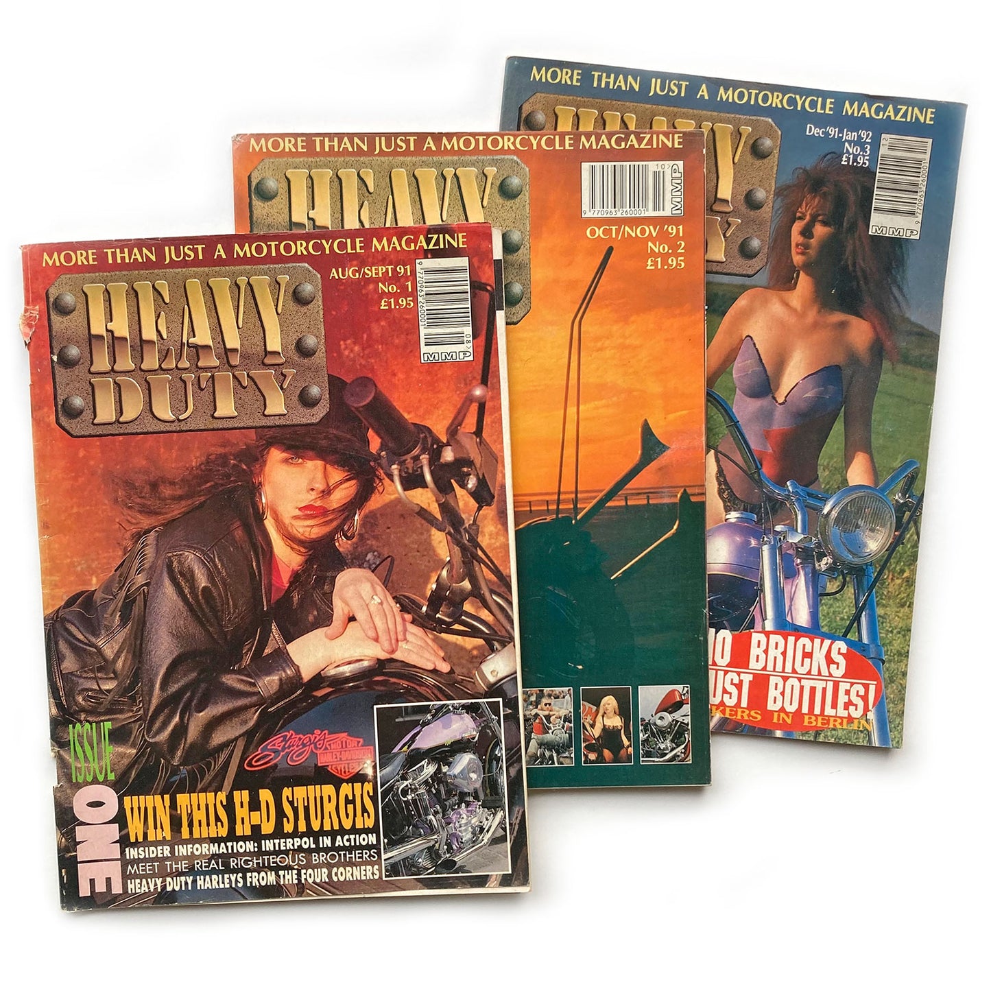 Heavy Duty Magazine FIRST THREE ISSUES, UK, 1991