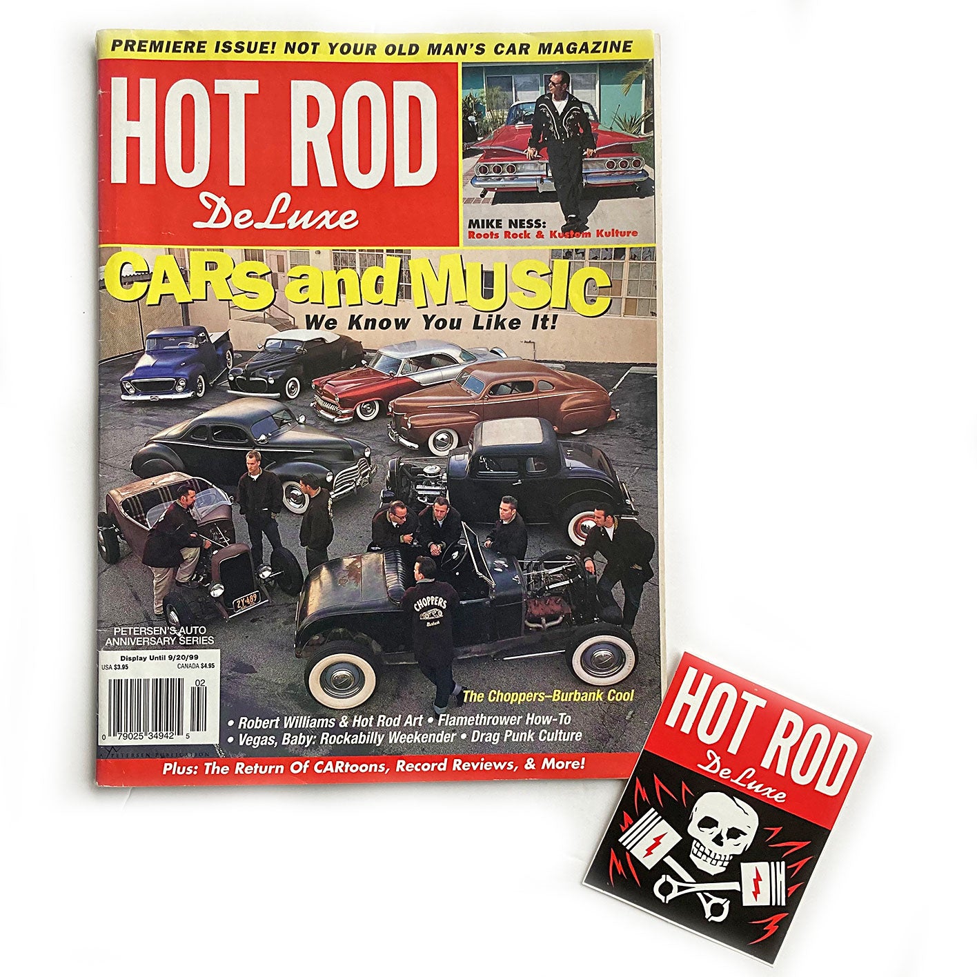 Hot Rod Deluxe magazine issue 1 with original sticker, 1999