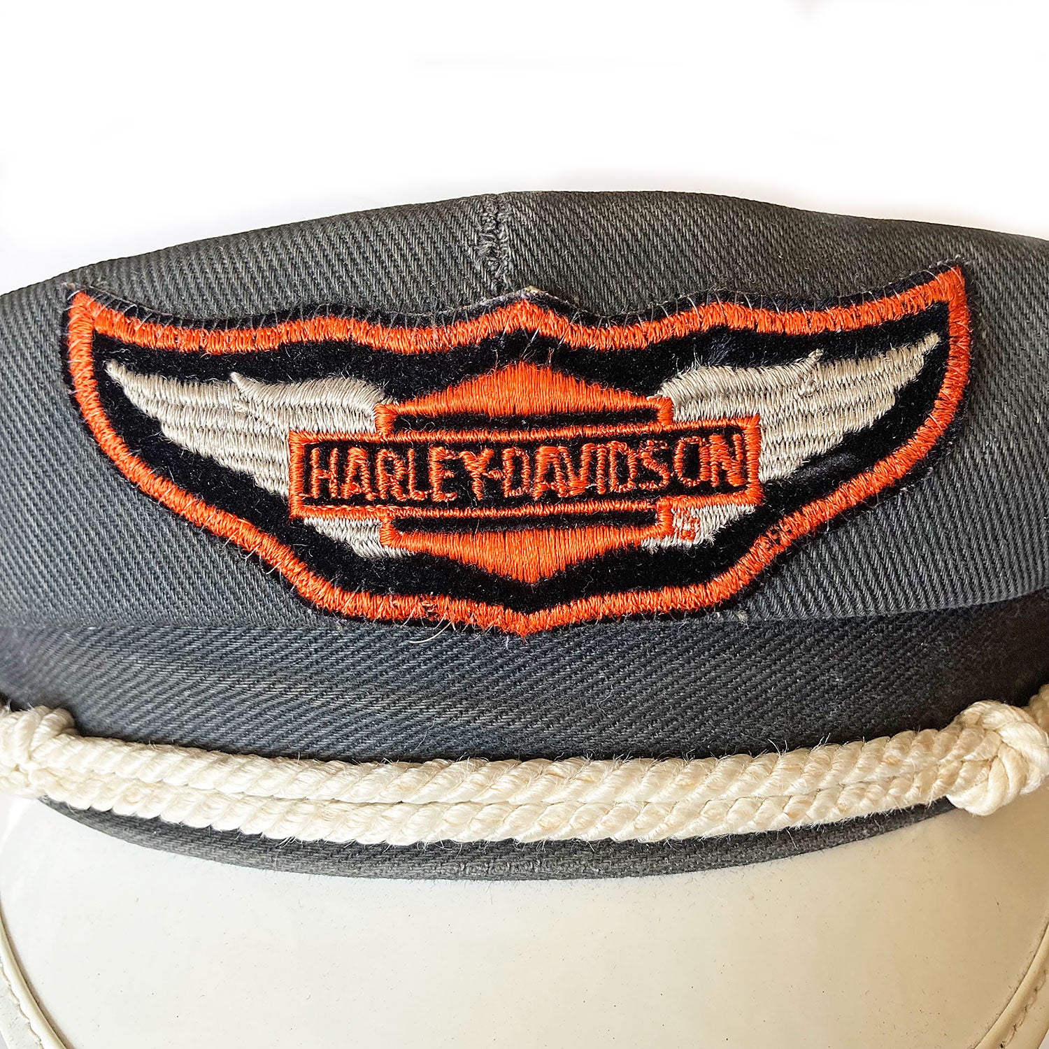 Harley-Davidson 1940s-'50s Captain's Hat, VERY RARE large 7 1/2!
