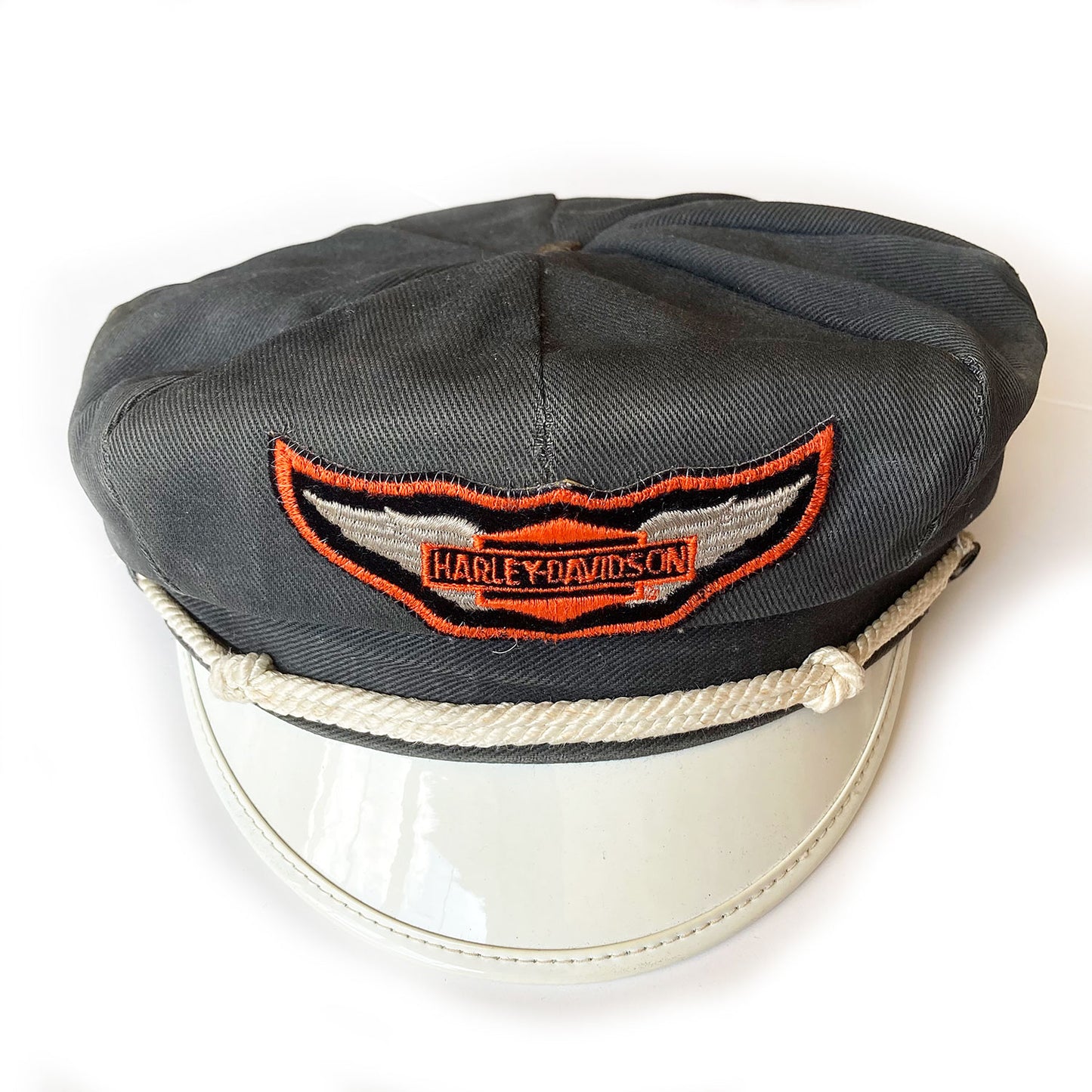 Harley-Davidson 1940s-'50s Captain's Hat, VERY RARE large 7 1/2!