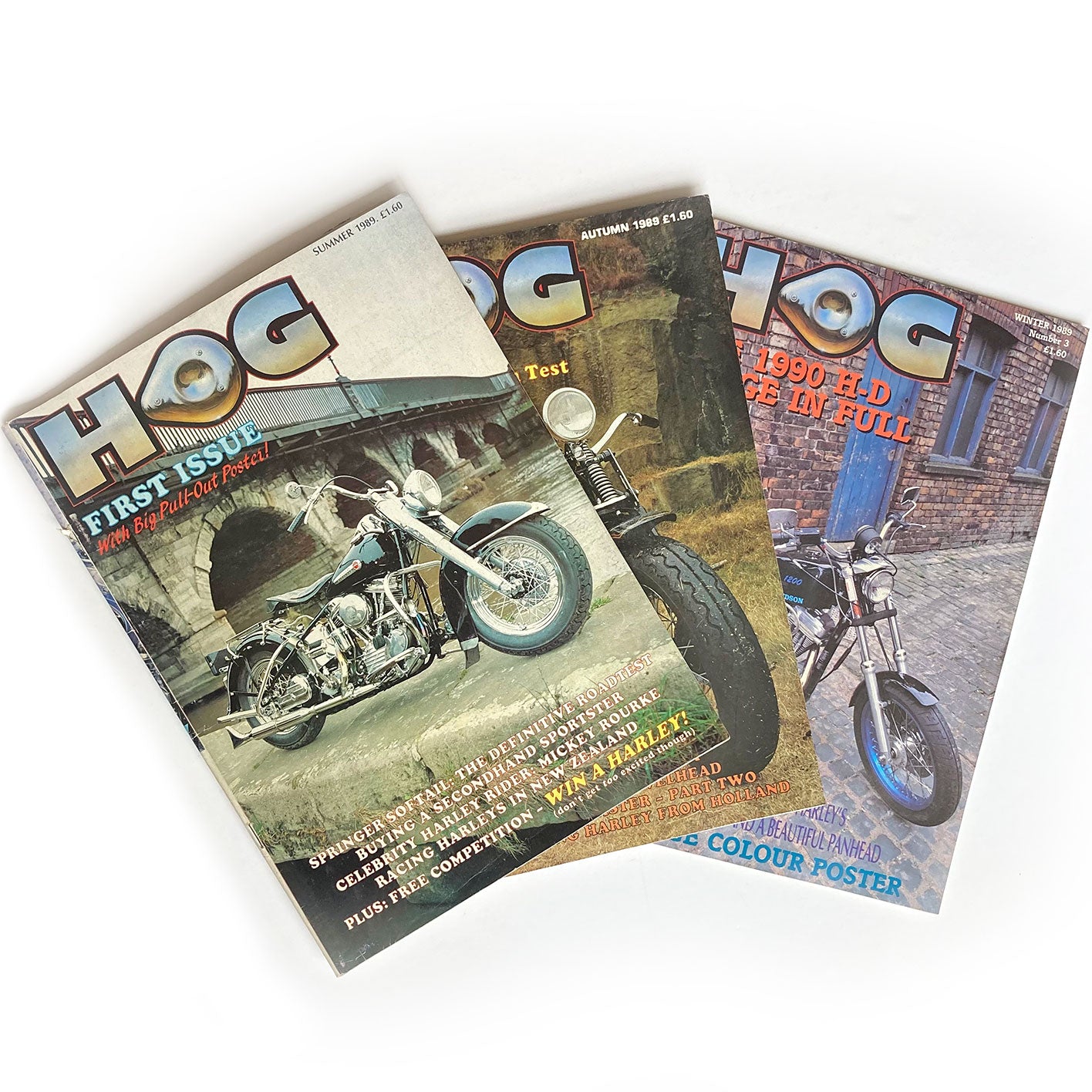 HOG magazine first three issues, UK, 1989