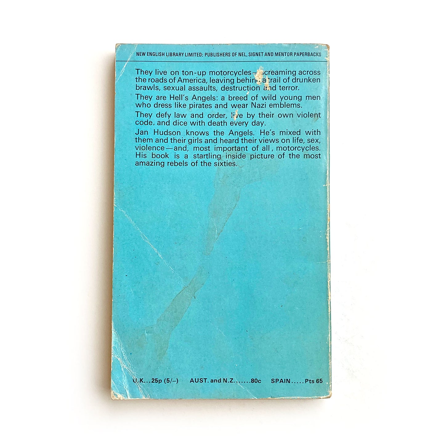 The Sex and Savagery of Hell's Angels by Jan Hudson, NEL paperback, 1971