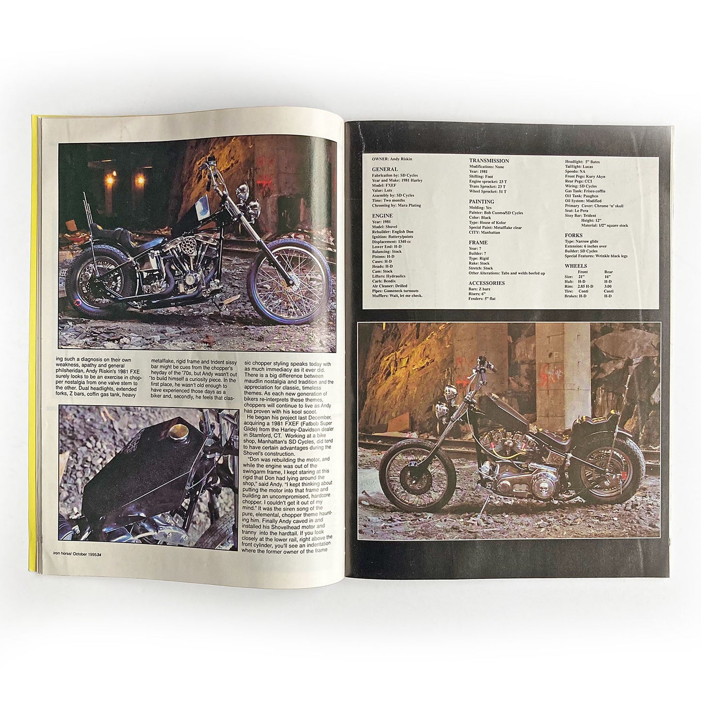 Iron Horse Magazine Issue 137, October 1995, Danny Franssen feature