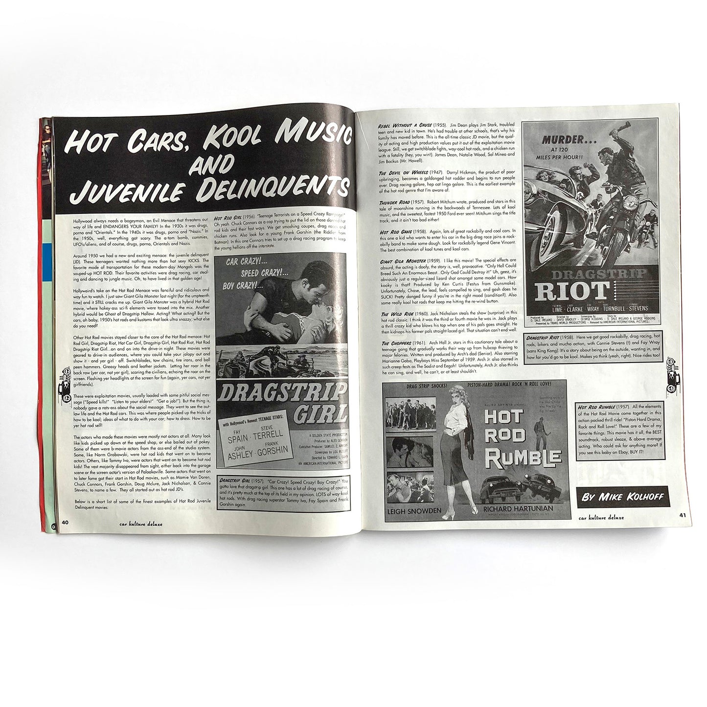 Car Kulture Deluxe magazine issue 1, summer 2001, David Perry PinUps etc