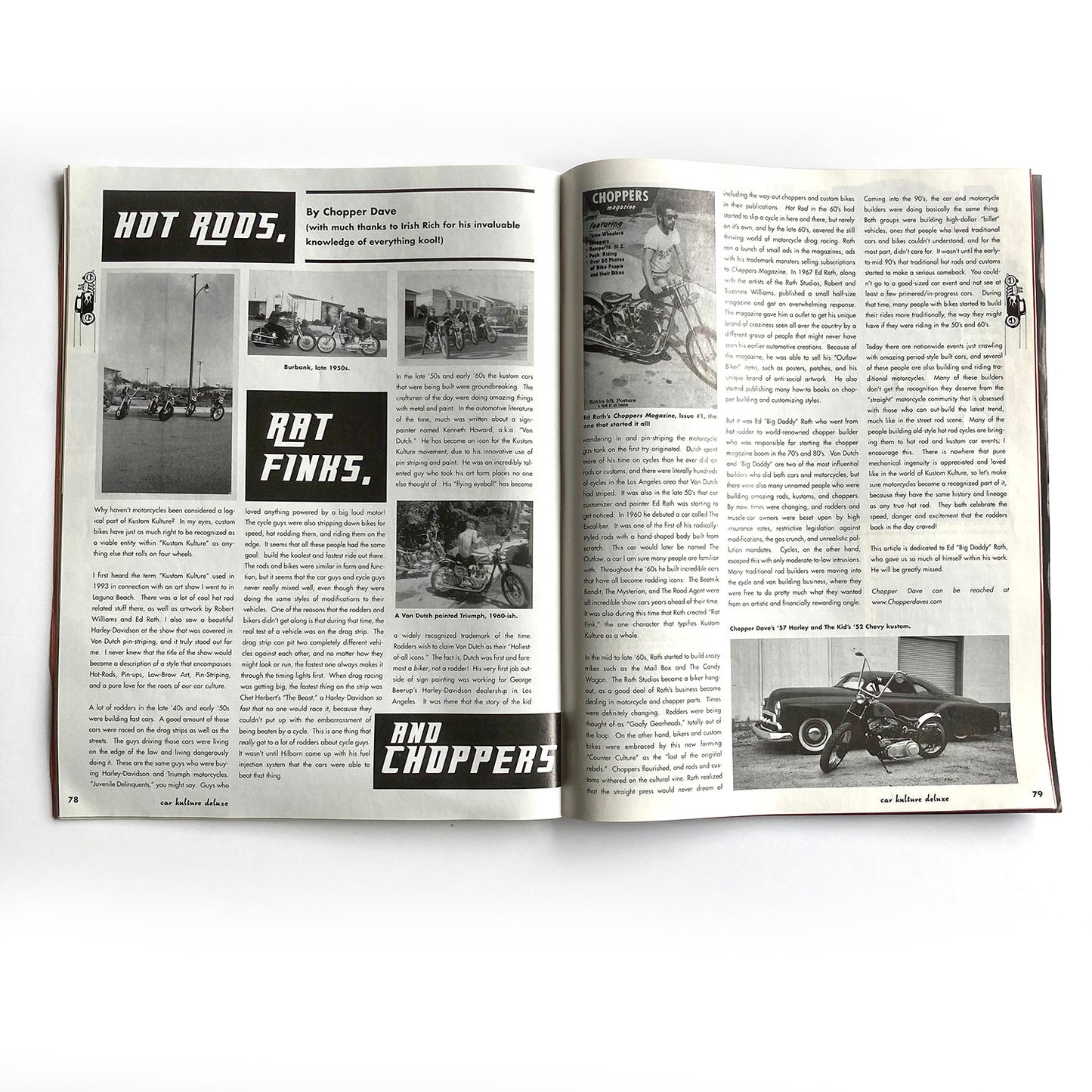 Car Kulture Deluxe magazine issue 1, summer 2001, David Perry PinUps etc