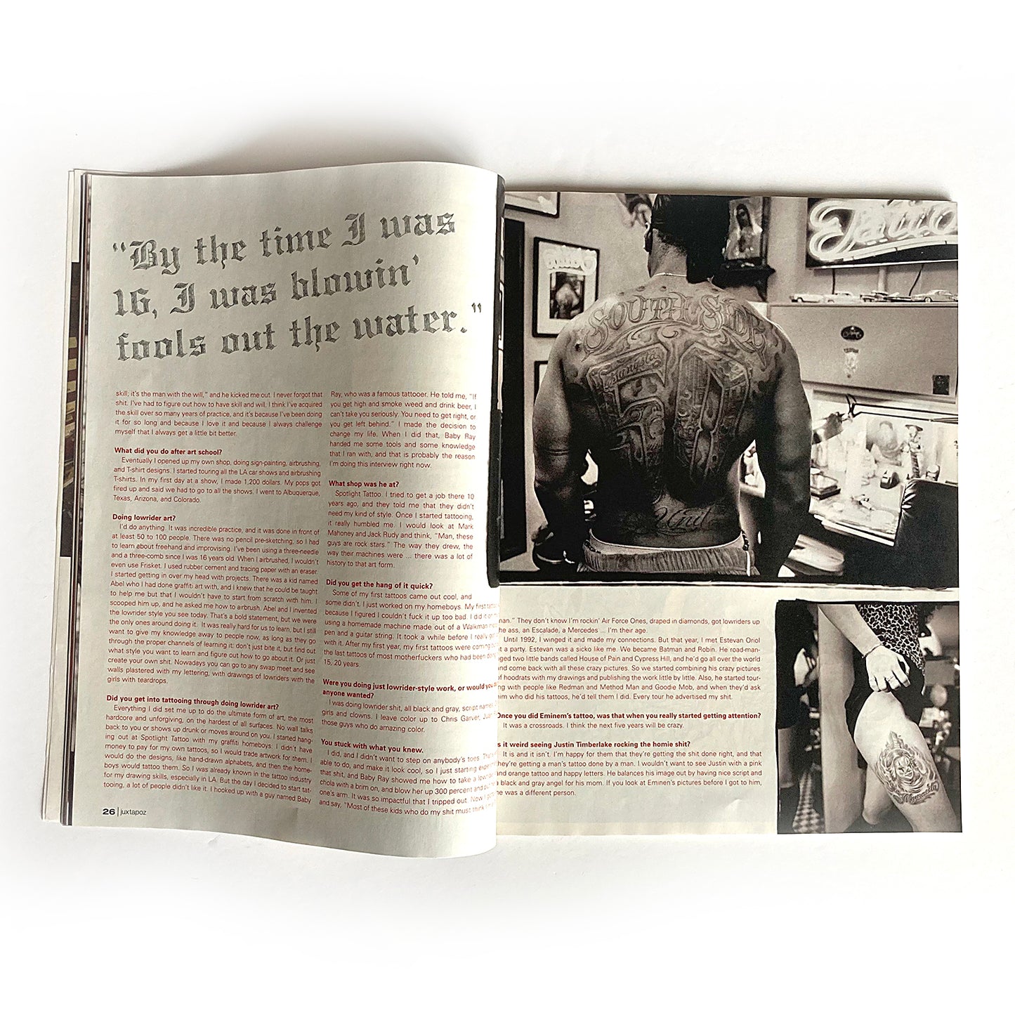 Juxtapoz Magazine, Special Tattoo Issue, Spring 2004, Mister Cartoon, Angelique Houtkamp