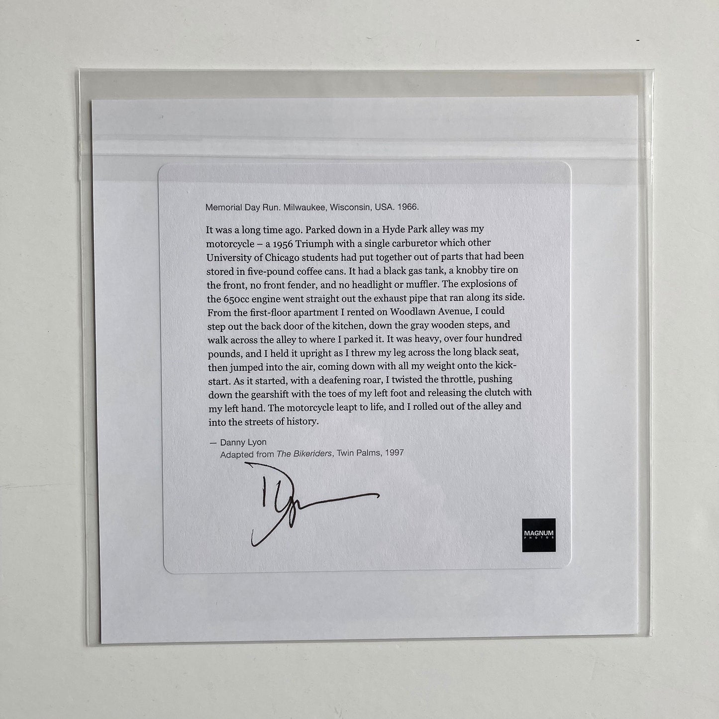 Danny Lyon BIKERIDERS Collection – SIGNED