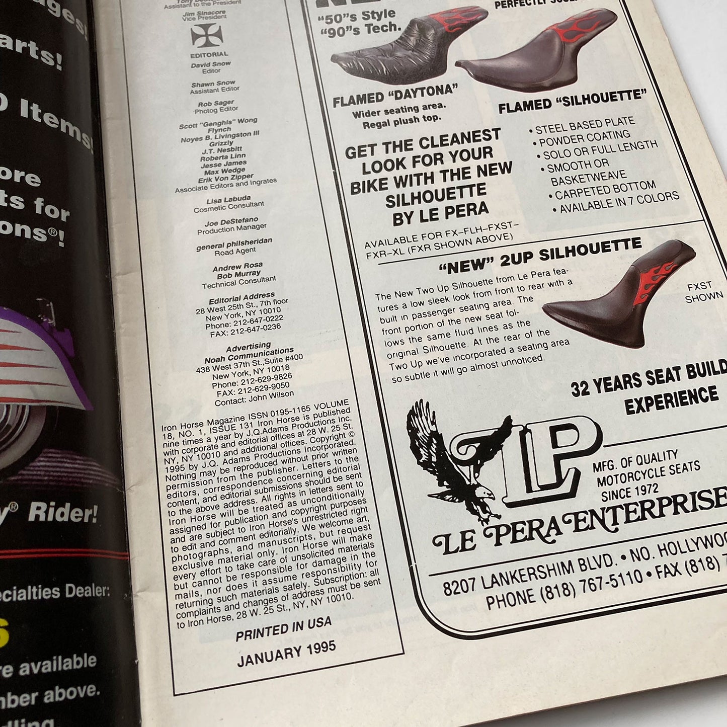 Jason Jessee RARE first article, Iron Horse Magazine Issue 131, January 1995