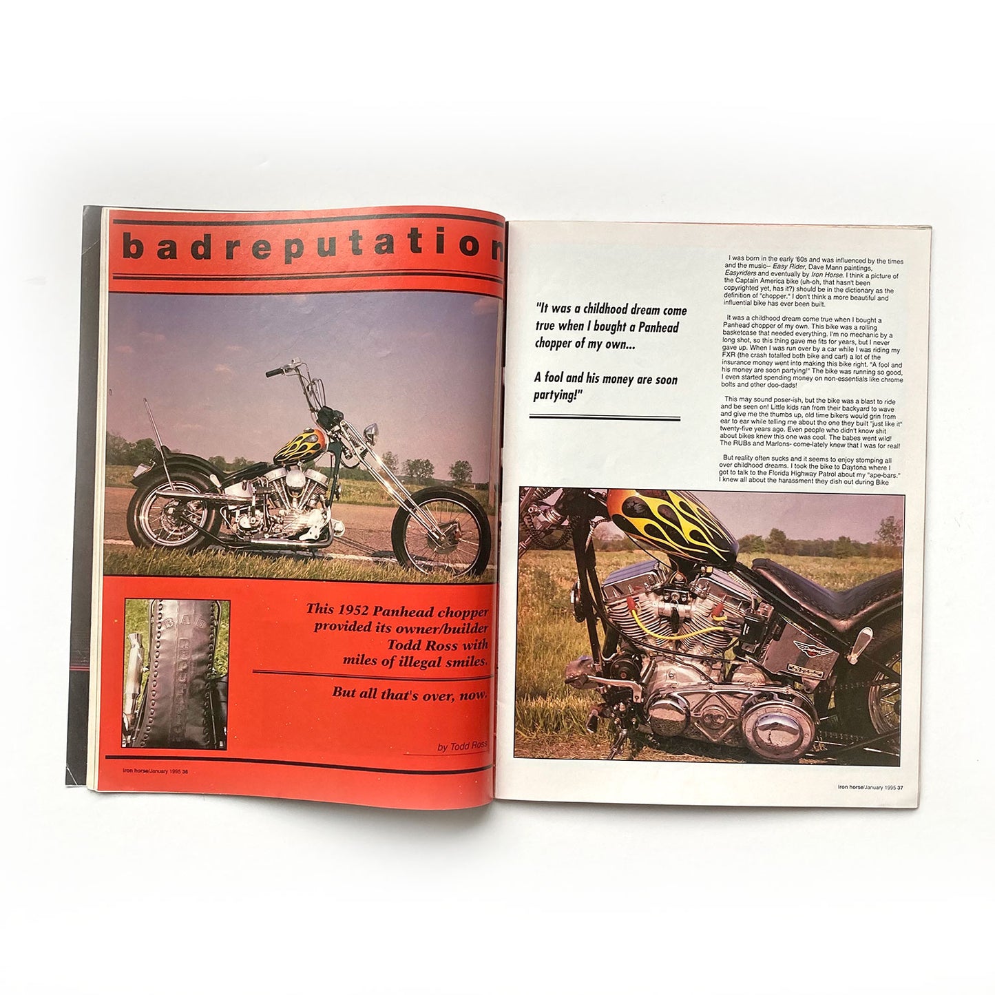 Jason Jessee RARE first article, Iron Horse Magazine Issue 131, January 1995