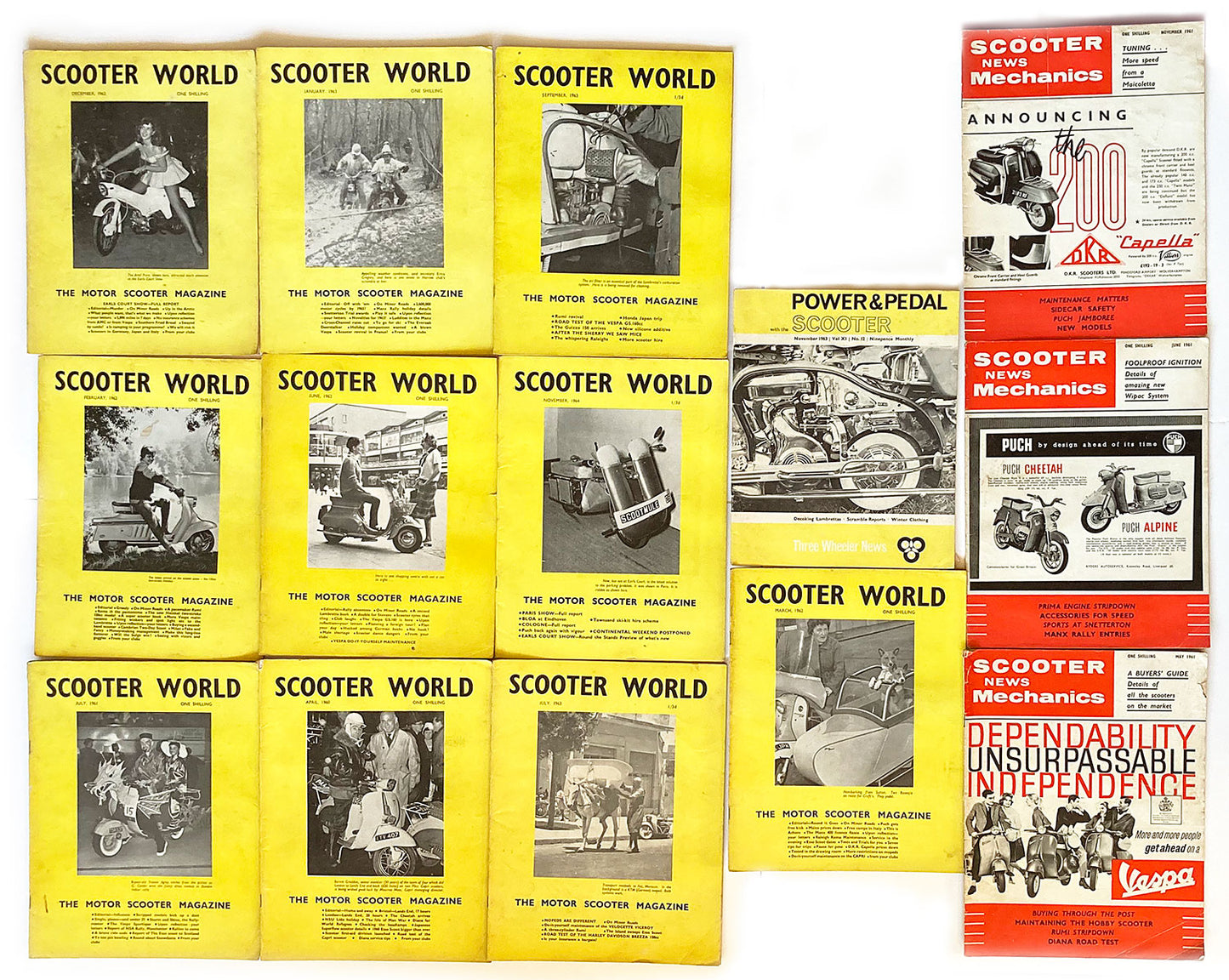 Vintage scooter magazine collection, UK, 1960-64