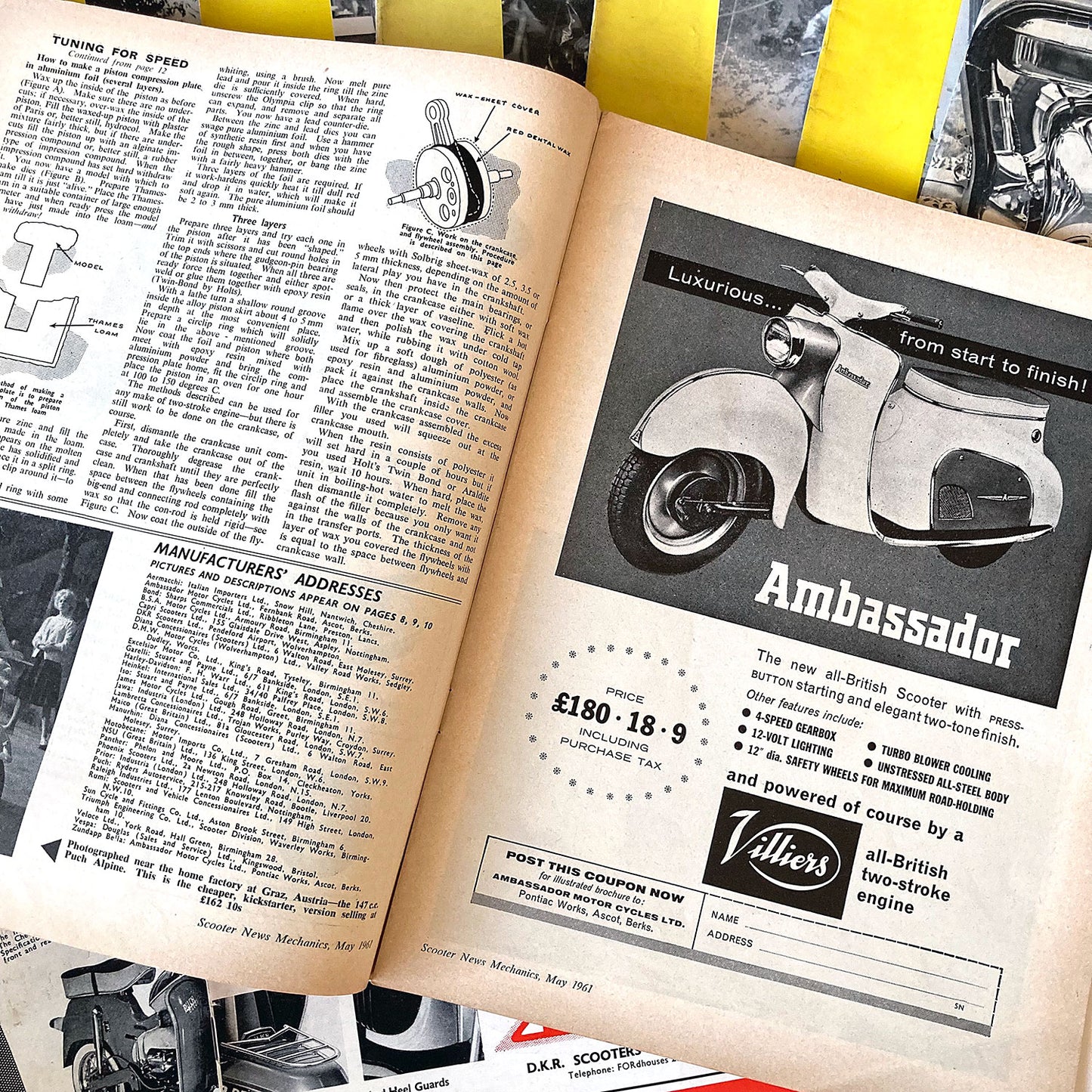 Vintage scooter magazine collection, UK, 1960-64