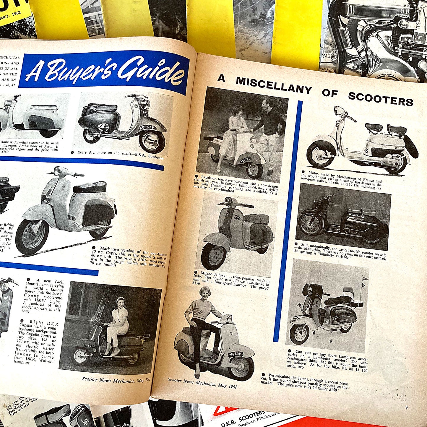 Vintage scooter magazine collection, UK, 1960-64