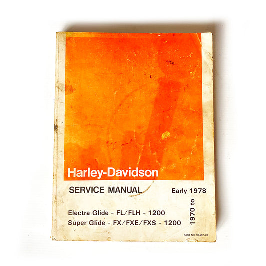 Original Harley-Davidson service manual, Electra Glide, Super Glide, 1970 to early 1978