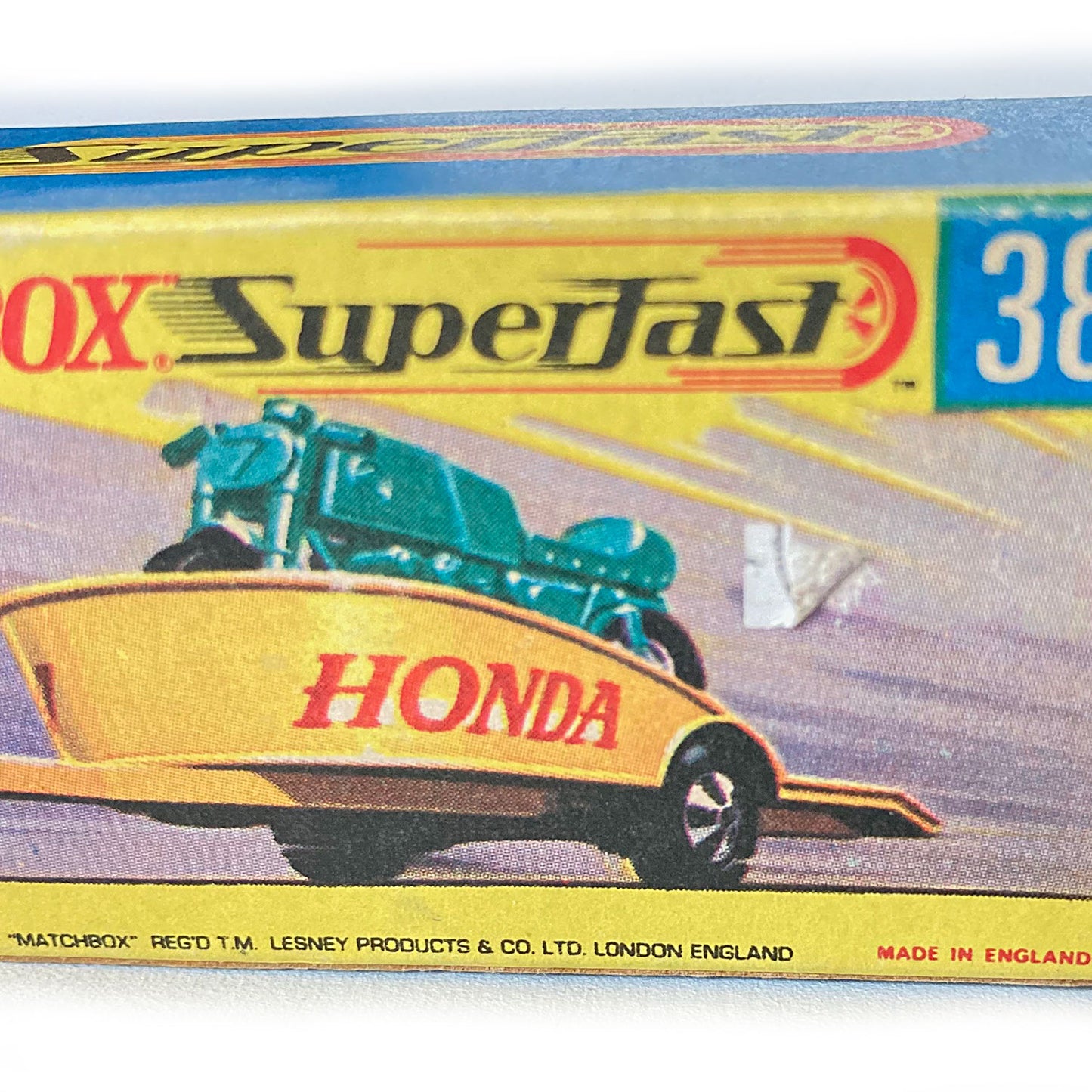 Matchbox Superfast Honda race bike and trailer, MB38, near mint, 1968
