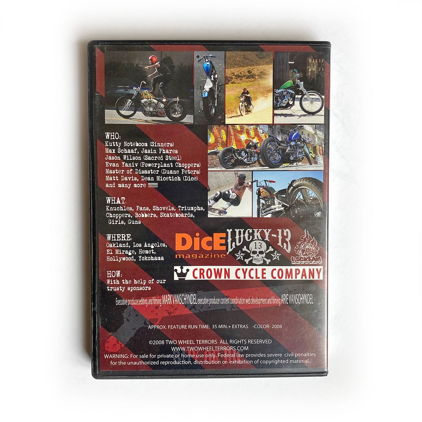 Two Wheel Terrors DVD, 2008, featuring Max Schaaf, Jasin Phares, etc